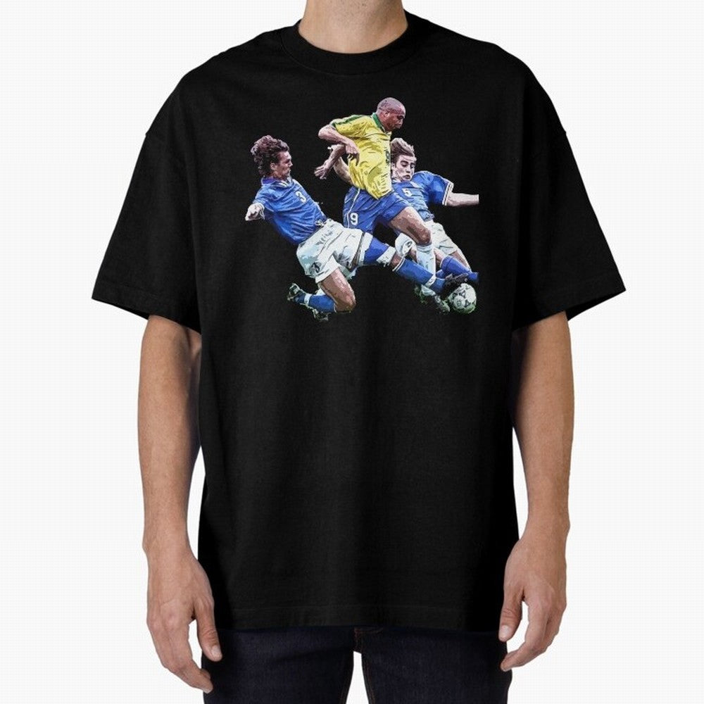 Ronaldo vs Maldini & Cannavaro Oversized T-Shirt Celebrate the FIFA World Cup 2026 Journey through Cristiano Ronaldo, Haaland and CR7 Highlights, England, France and Netherlands Pride, Retro Football Energy, Iconic Rivalries, Trophy Chase Drama and