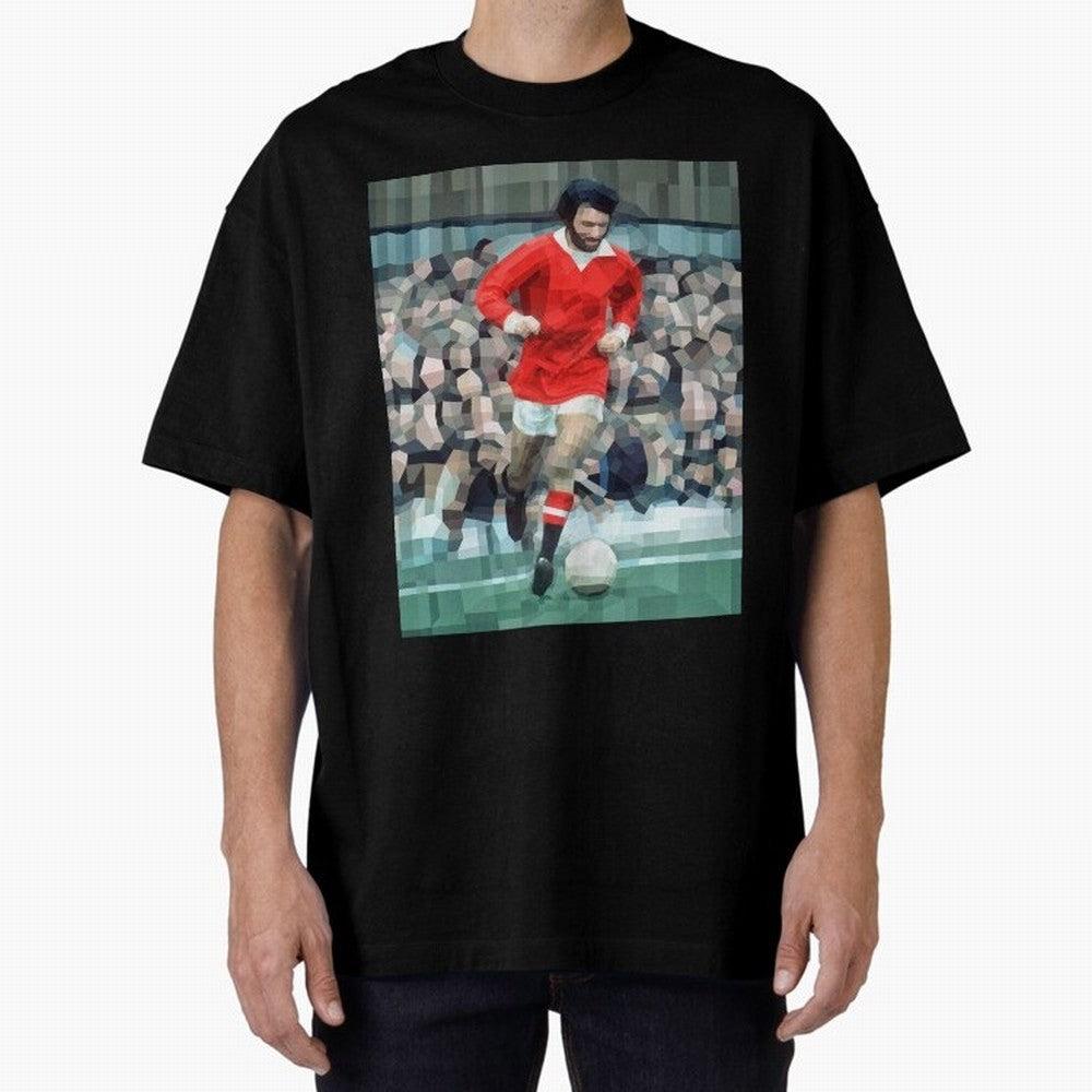 George Best Oversized T-Shirt Spotlight Match Day Hype around FIFA World Cup 2026 Group Stage, Haaland and Mbappe, Spain, Stadium Memories, Football Loyalty, International Chants and Championship Tradition; Perfect for Fans, Collectors, Family