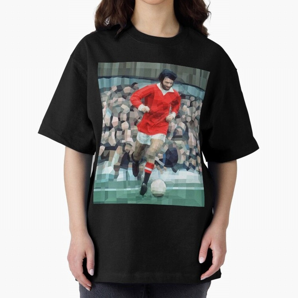 George Best Oversized T-Shirt Spotlight Match Day Hype around FIFA World Cup 2026 Group Stage, Haaland and Mbappe, Spain, Stadium Memories, Football Loyalty, International Chants and Championship Tradition; Perfect for Fans, Collectors, Family