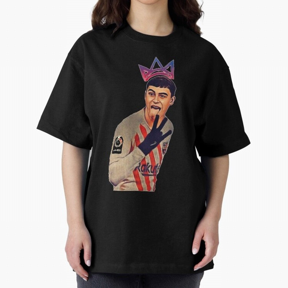 PEDRI Oversized T-Shirt Experience Global Football Passion for FIFA World Cup 2026 USA Canada Mexico, Driven by Mbappe and Neymar, Spain and Netherlands, Match Day Excitement, Supporter Culture, Golden Goals and Global Football Passion; Ideal for