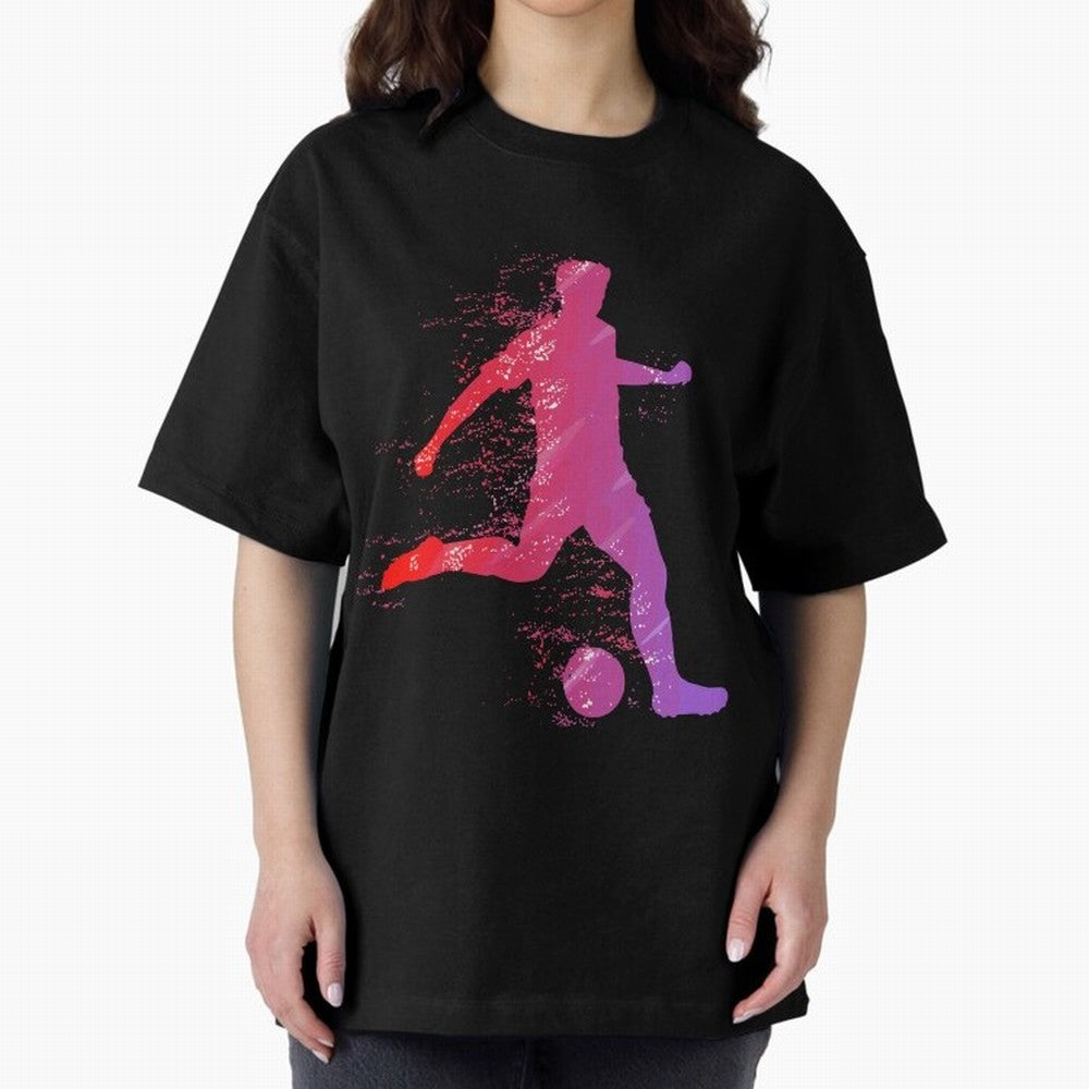 Soccer Player Shoot Oversized T-Shirt Show Passion for the Stars of FIFA World Cup 2026 for Fans of Messi and Cristiano Ronaldo and Brazil, Portugal and Argentina, Bringing Football Festival Excitement, Trophy Ambitions, Country Rivalries and Star