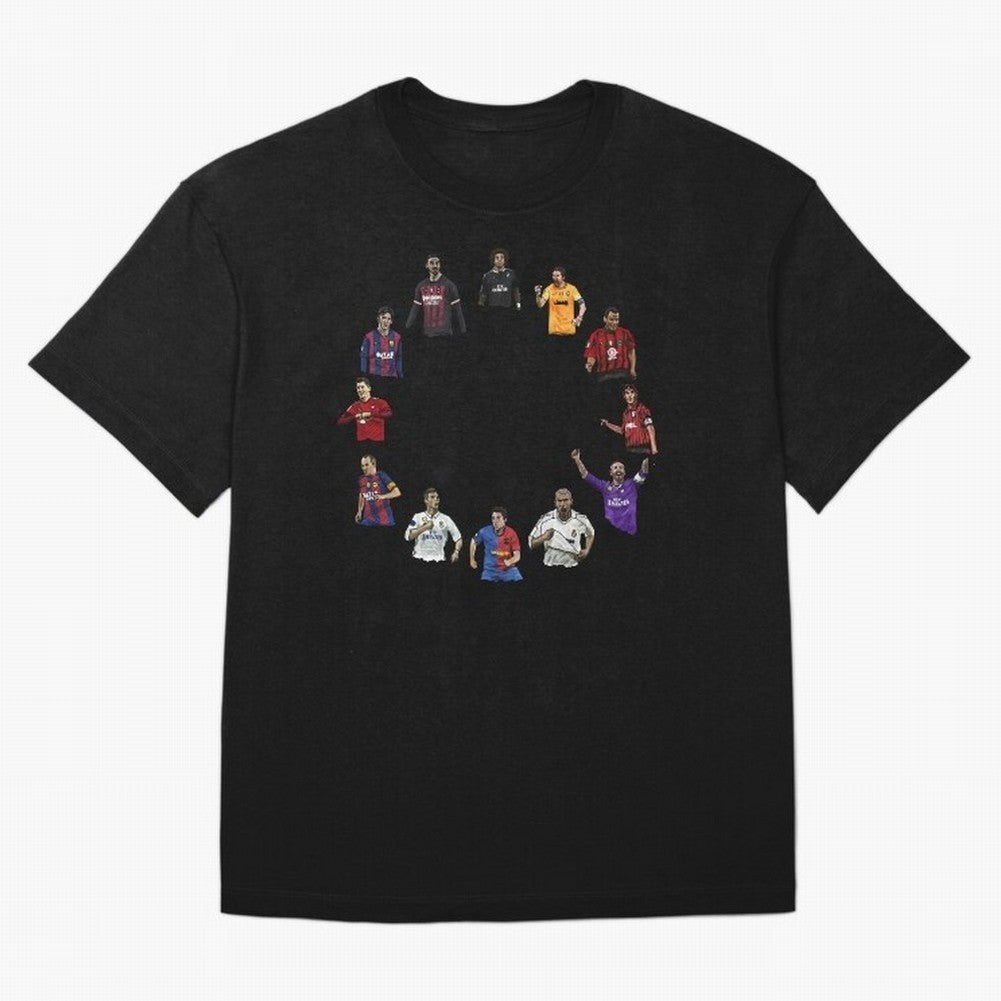 The Best football players Oversized T-Shirt Celebrate Every Goal in Global Football Passion for FIFA World Cup 2026, Filled with Messi, CR7 and Mbappe, Spain, Championship Spirit, Famous Goals, Roaring Crowds and International Football Unity; Ideal