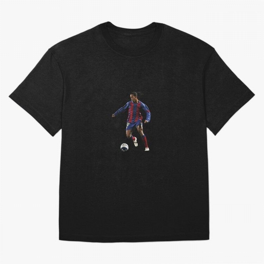 Ronaldinho Gaucho Oversized T-Shirt Show Support during FIFA World Cup 2026 Spirit, with Argentina and Brazil, Neymar, Haaland and Cristiano Ronaldo, Retro Football Energy, Iconic Rivalries, Trophy Chase Drama and Stadium Atmosphere; Created for
