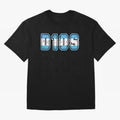 Dios Oversized T-Shirt Enjoy the Biggest Football Party of Global Football Passion for FIFA World Cup 2026 USA Canada Mexico, Filled with Messi, Neymar and Mbappe, Germany, Vintage Soccer Flavor, Modern Football Stars, National Flags and Final