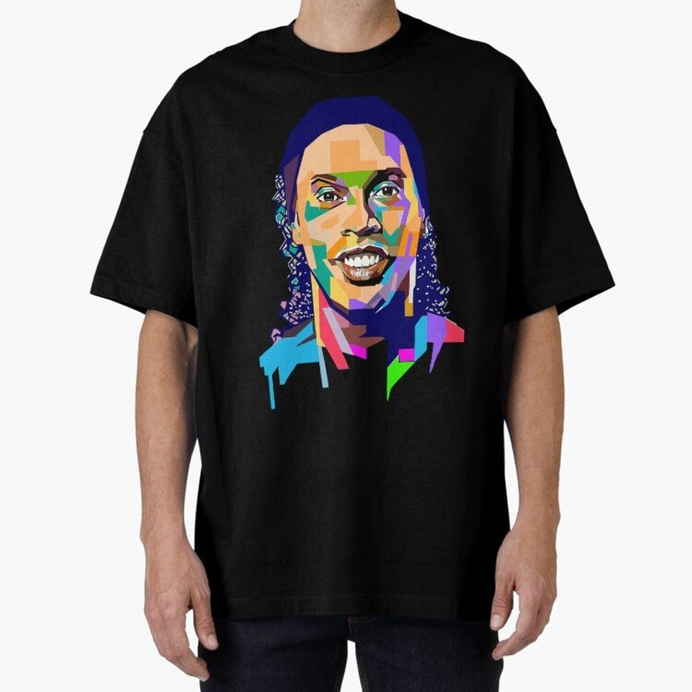 Ronaldinho Oversized T-Shirt Fuel FIFA World Cup 2026 Group Stage Spirit, Filled with England, France and Netherlands, CR7, Stadium Chants, National Pride, Trophy Dreams and Unforgettable Football Memories; Ideal for Football Dads, Football Moms,