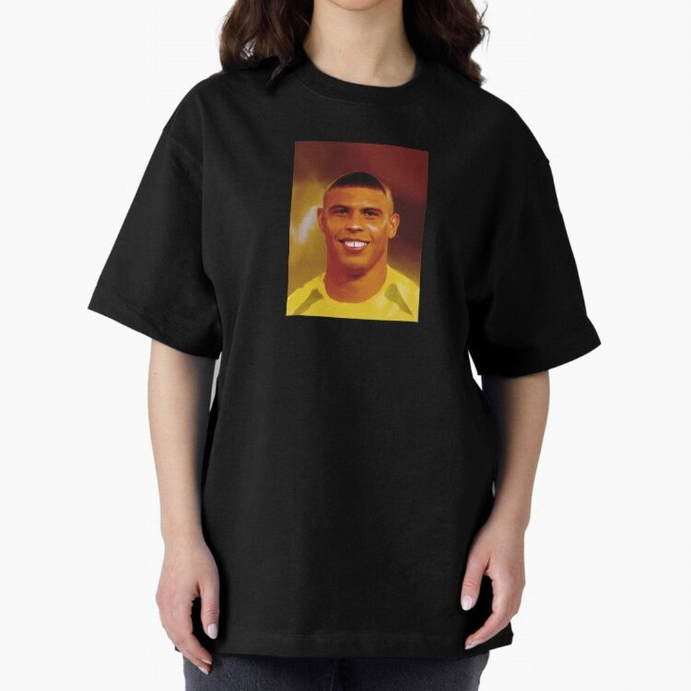 Ronaldo Nazario Digital Painting Oversized T-Shirt Bring International Match Energy to FIFA World Cup 2026 Group Stage Spirit, Connected to Netherlands, Messi and Cristiano Ronaldo, Worldwide Fan Energy, Dramatic Goals, Stadium Lights and