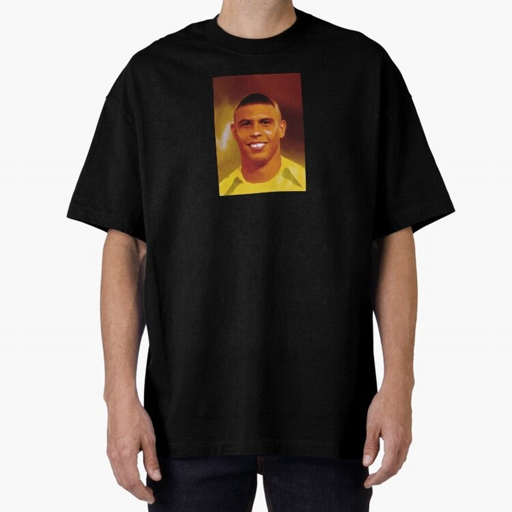 Ronaldo Nazario Digital Painting Oversized T-Shirt Bring International Match Energy to FIFA World Cup 2026 Group Stage Spirit, Connected to Netherlands, Messi and Cristiano Ronaldo, Worldwide Fan Energy, Dramatic Goals, Stadium Lights and