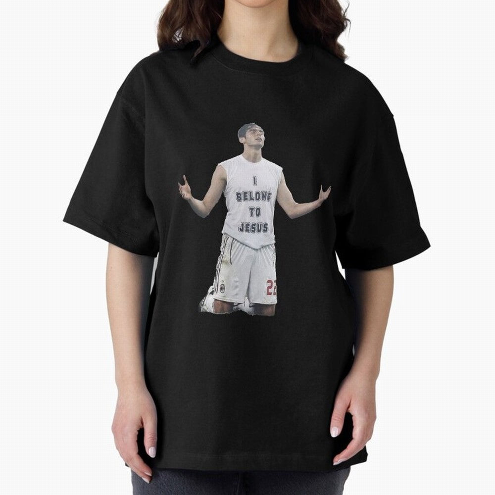 Ricardo Kaka wearing  I belong to Jesus  t-shirt sticker for football lovers Oversized T-Shirt Bring Supporter Culture to Match Day Hype around FIFA World Cup 2026, Neymar, Haaland and Cristiano Ronaldo, England and Germany, Football Festival