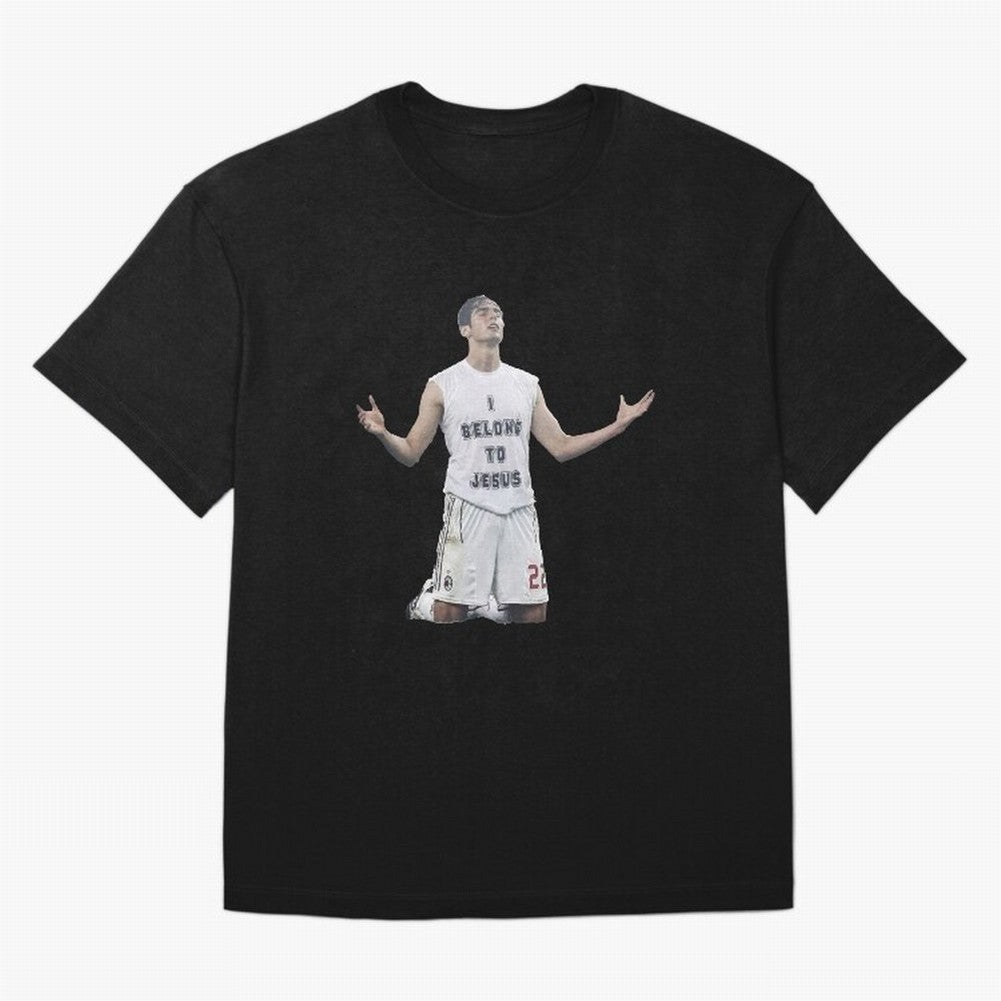 Ricardo Kaka wearing  I belong to Jesus  t-shirt sticker for football lovers Oversized T-Shirt Bring Supporter Culture to Match Day Hype around FIFA World Cup 2026, Neymar, Haaland and Cristiano Ronaldo, England and Germany, Football Festival