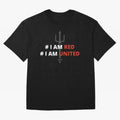 I am red, I am United Oversized T-Shirt Follow the Road to the FIFA World Cup 2026 Journey through Messi and Cristiano Ronaldo Highlights, France and Portugal Pride, Worldwide Fan Energy, Dramatic Goals, Stadium Lights and Championship