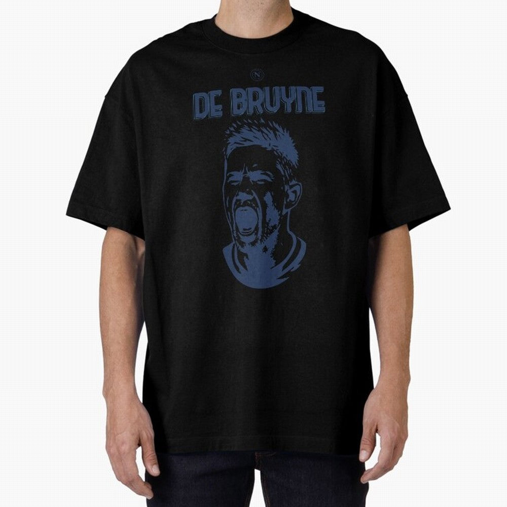 SSC NAPOLI KEVIN DE BRUYNE Oversized T-Shirt Relive Match Day Hype around FIFA World Cup 2026 USA Canada Mexico, Mbappe and Neymar, Spain, Goal Celebration Energy, Supporter Heritage, Football Icons and Worldwide Tournament Joy; Created for Match