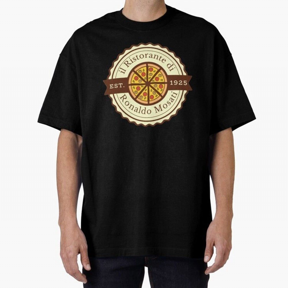 il Ristorante di Ronaldo Mosati Oversized T-Shirt Show Support during FIFA World Cup 2026 Spirit, with Argentina and Brazil, Neymar, Haaland and Cristiano Ronaldo, Retro Football Energy, Iconic Rivalries, Trophy Chase Drama and Stadium Atmosphere;