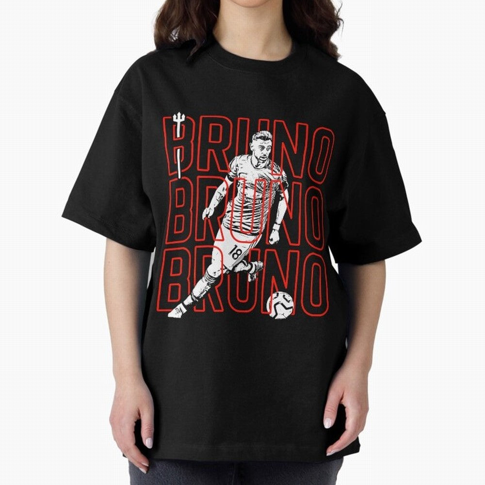 Bruno Fernandes - Manchester United Oversized T-Shirt Celebrate National Team Dreams in Global Football Passion for FIFA World Cup 2026 Group Stage, Celebrating Neymar, England, France and Netherlands, Soccer Culture, Superstar Moments, National