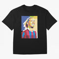 Ronaldinho in Pop Art Portrait Style Oversized T-Shirt Turn Football Passion into Match Day Hype around FIFA World Cup 2026 USA Canada Mexico, Haaland, England and Germany, Match Day Excitement, Supporter Culture, Golden Goals and Global Football