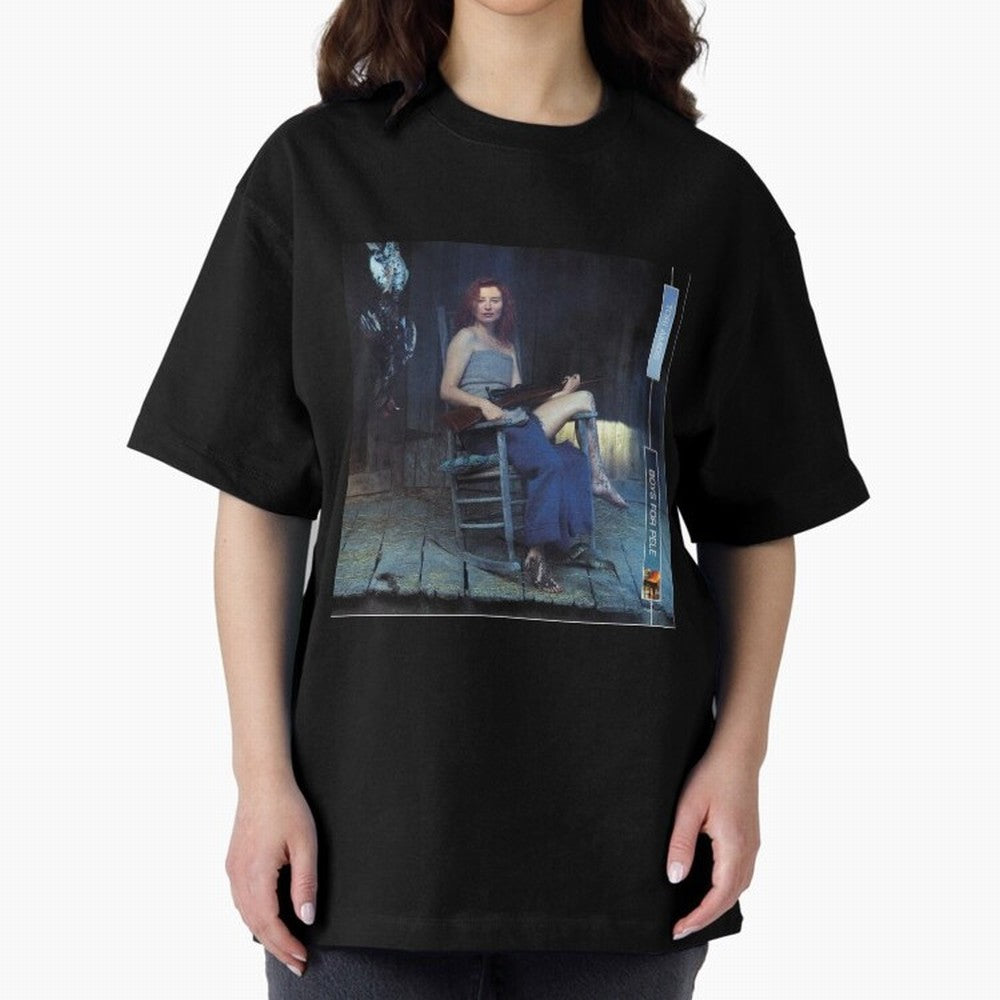 Tori Amos Boys For Pele Album Promo Art Retro Print Oversized T-Shirt Mark FIFA World Cup 2026 Spirit, Celebrating England, France and Netherlands, Messi, CR7 and Mbappe, Goal Celebration Energy, Supporter Heritage, Football Icons and Worldwide