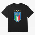 Italy Emblem Oversized T-Shirt Celebrate Supporters United by Global Football Passion for FIFA World Cup 2026 USA Canada Mexico, Celebrating Cristiano Ronaldo, Haaland and CR7, England and Germany, Tournament Hype, Historic Matchups, Family Viewing