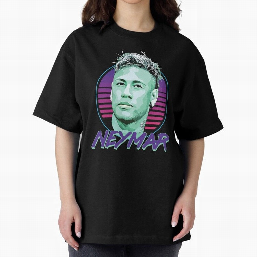 Neymar JR Oversized T-Shirt Make Your Look Match FIFA World Cup 2026 USA Canada Mexico with Messi, CR7 and Mbappe, France Energy, Goal Celebration Energy, Supporter Heritage, Football Icons and Worldwide Tournament Joy; Perfect for Fans,