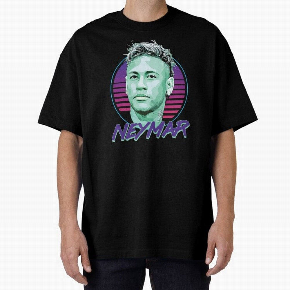 Neymar JR Oversized T-Shirt Make Your Look Match FIFA World Cup 2026 USA Canada Mexico with Messi, CR7 and Mbappe, France Energy, Goal Celebration Energy, Supporter Heritage, Football Icons and Worldwide Tournament Joy; Perfect for Fans,