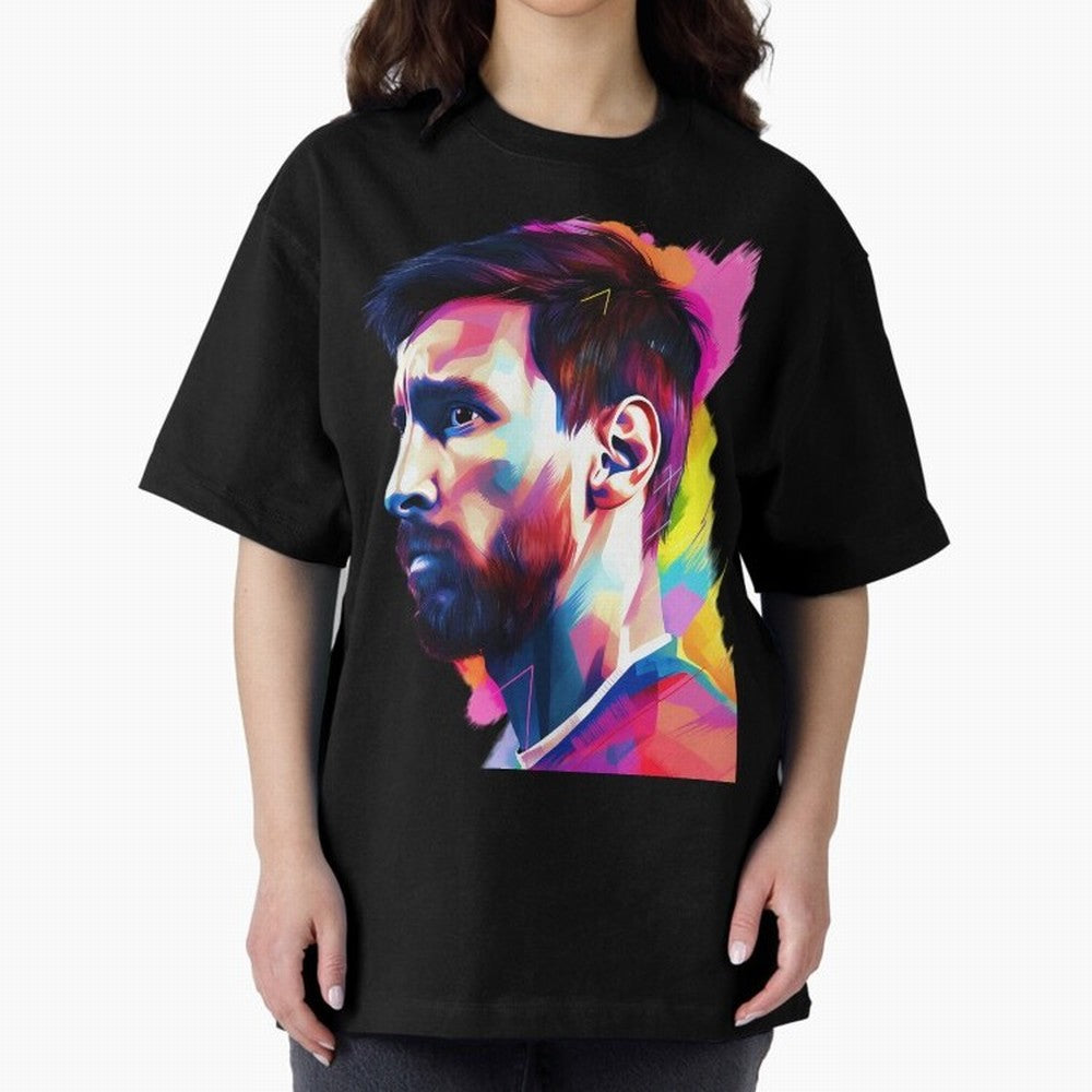 GOAT Messi - illustration Oversized T-Shirt Celebrate National Team Dreams in FIFA World Cup 2026 Group Stage Spirit, with Netherlands, CR7 and Messi, Supporter Pride, Iconic Celebrations, Legendary Names and Global Match Day Energy; Built for