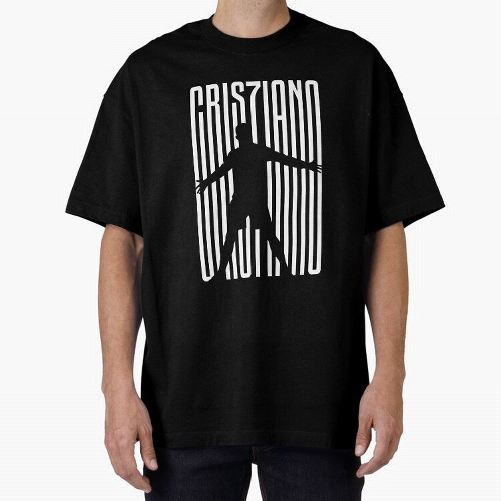 Christiano Ronaldo Icon black Jersey 2023 Oversized T-Shirt Make Your Look Match FIFA World Cup 2026 USA Canada Mexico Spirit, Driven by Argentina and Brazil, Mbappe and Neymar, Football Passion, Legendary Performances, Festival Vibes and Supporter