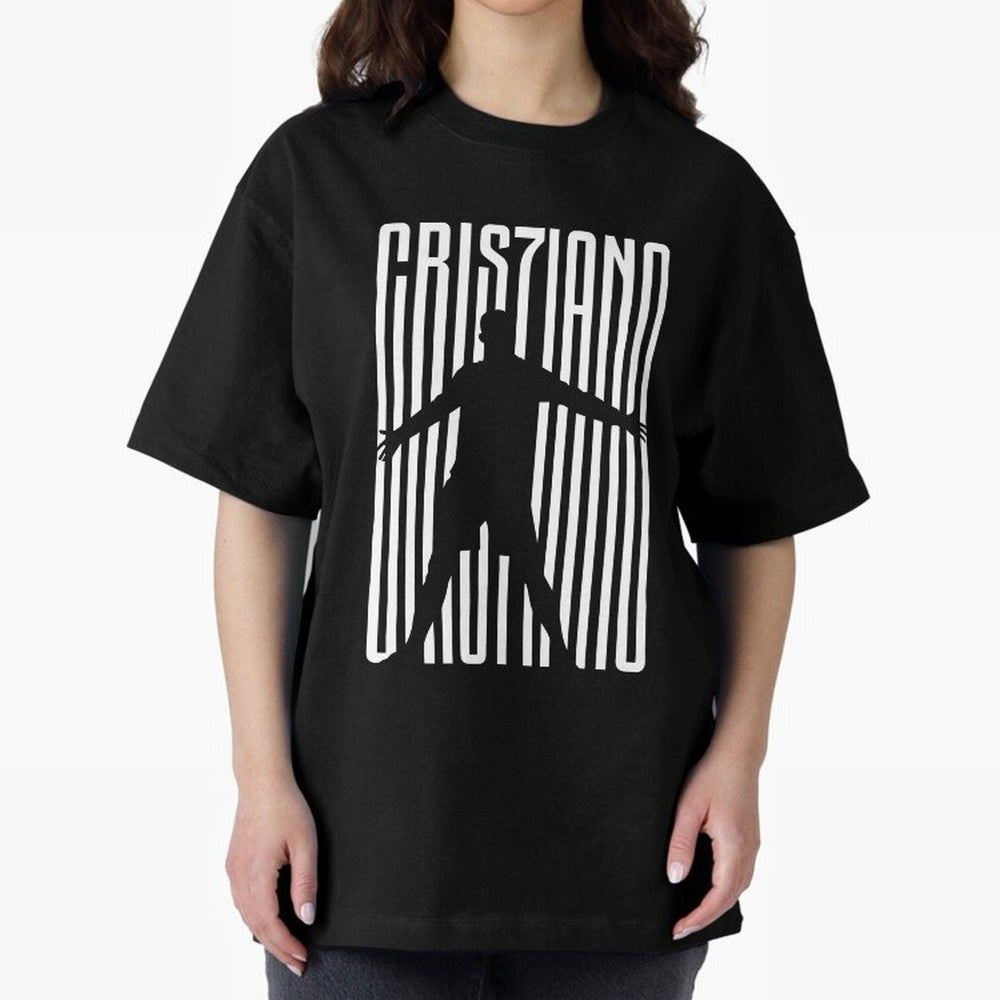 Christiano Ronaldo Icon black Jersey 2023 Oversized T-Shirt Make Your Look Match FIFA World Cup 2026 USA Canada Mexico Spirit, Driven by Argentina and Brazil, Mbappe and Neymar, Football Passion, Legendary Performances, Festival Vibes and Supporter