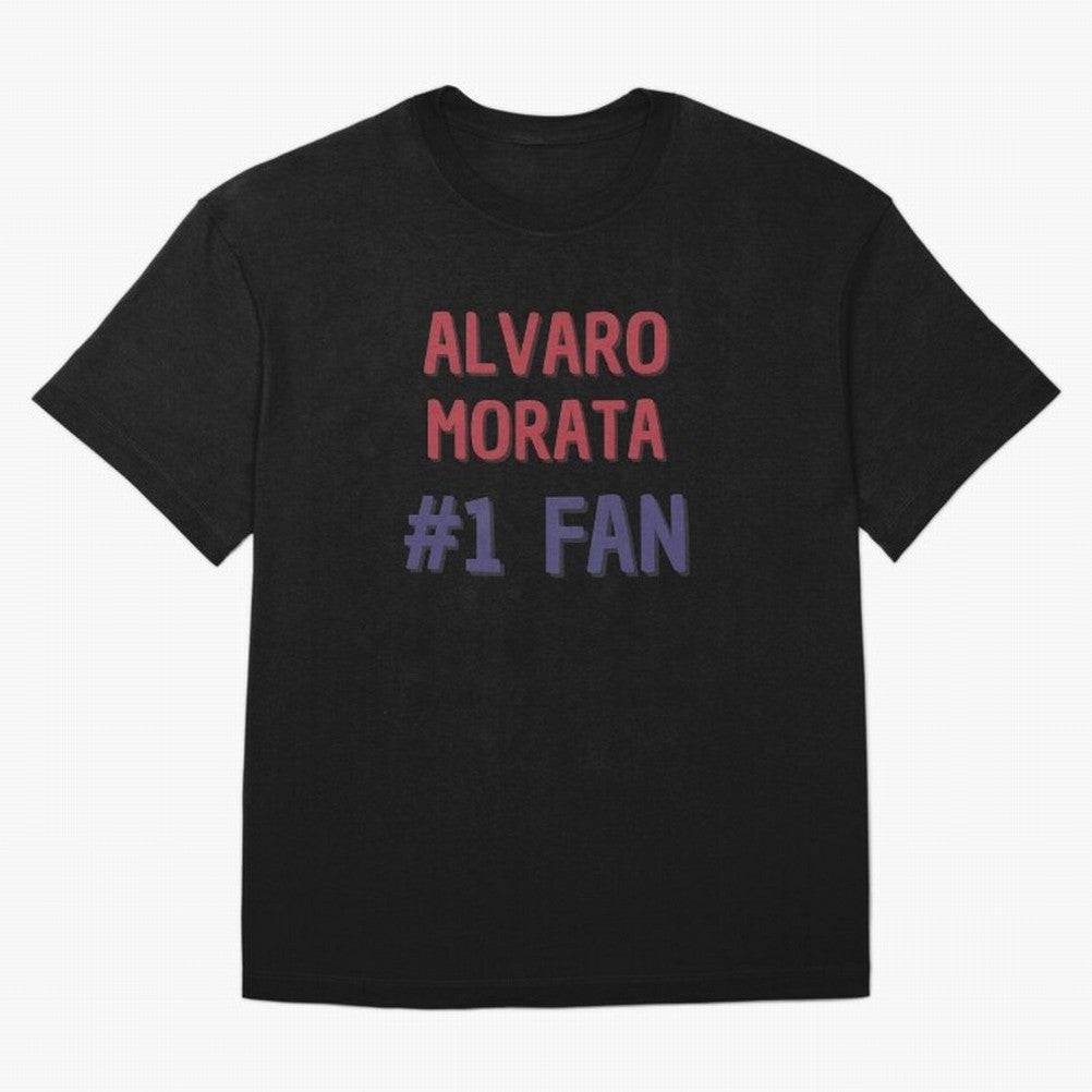 Alvaro Morata - #1 Fan Oversized T-Shirt Join Supporters Worldwide for Global Football Passion for FIFA World Cup 2026, Featuring Messi, Argentina, France and Brazil, Game Day Rituals, Football Legends, Country Pride and the Road to the Final;