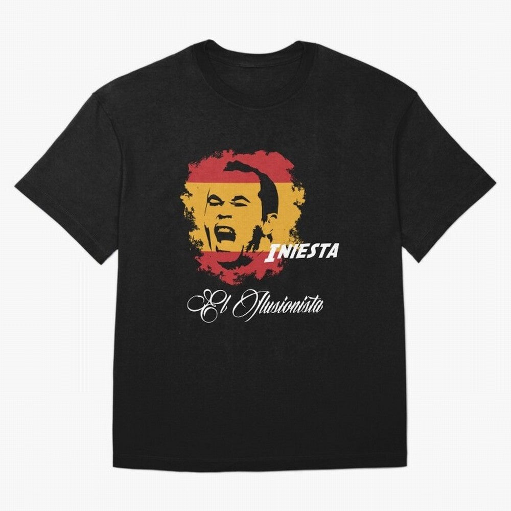 Spain Andres Iniesta Football World Cup 2014 Oversized T-Shirt Celebrate Football Heritage in the FIFA World Cup 2026 Group Stage Journey through CR7 and Messi Highlights, Argentina and Brazil Pride, Vintage Soccer Flavor, Modern Football Stars,