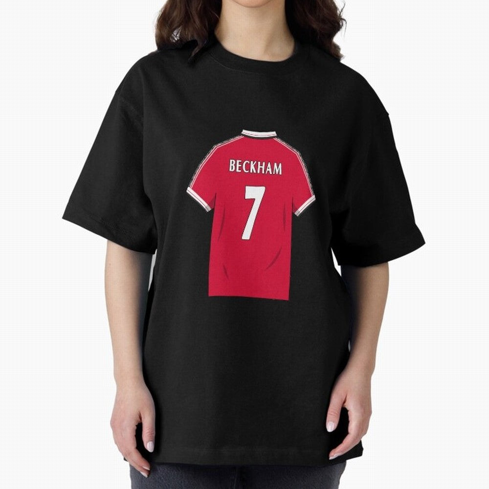 David Beckham 1999 Jersey Oversized T-Shirt Refresh FIFA World Cup 2026 Group Stage Spirit, with Germany, Cristiano Ronaldo, Haaland and CR7, Championship Spirit, Famous Goals, Roaring Crowds and International Football Unity; Ideal for Football