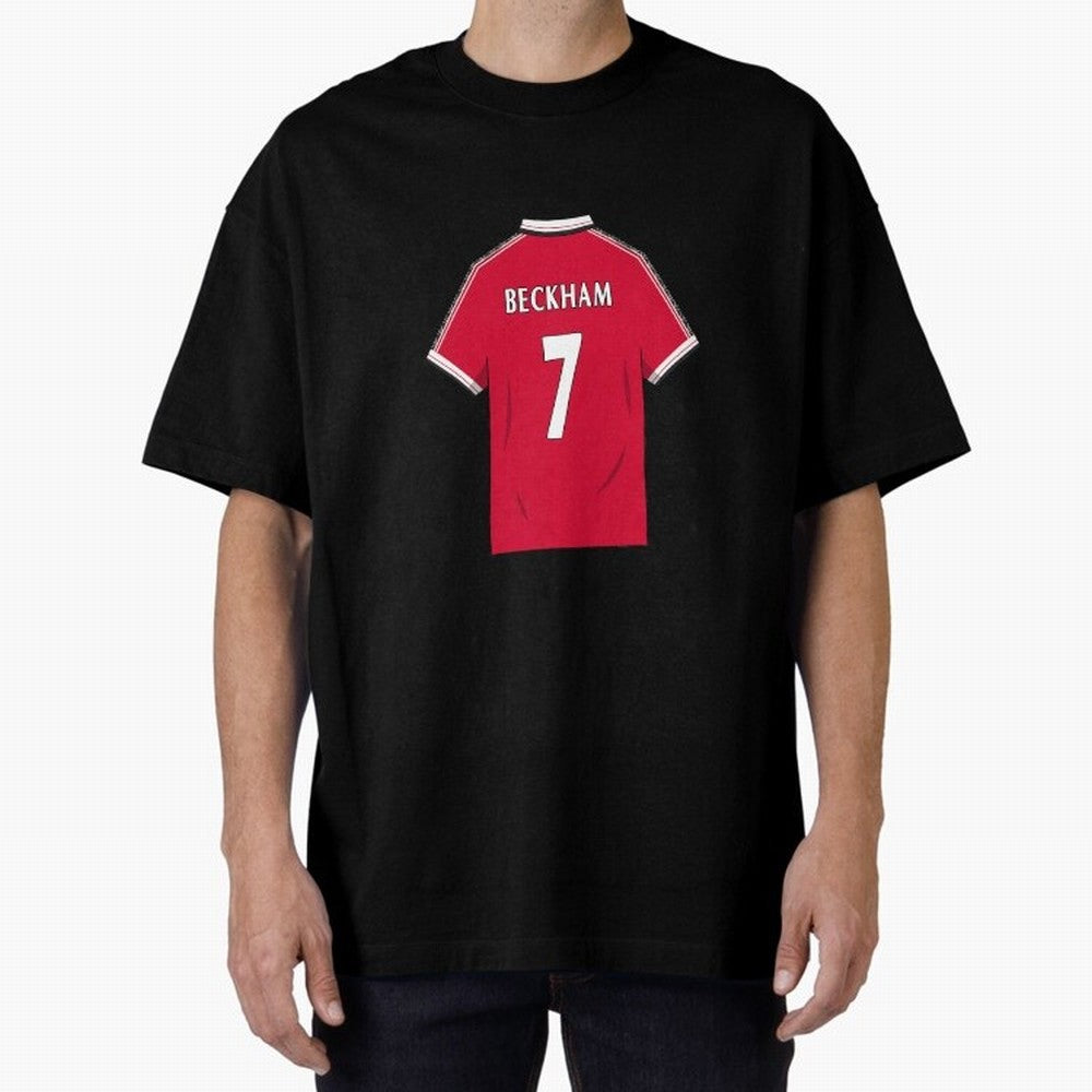 David Beckham 1999 Jersey Oversized T-Shirt Refresh FIFA World Cup 2026 Group Stage Spirit, with Germany, Cristiano Ronaldo, Haaland and CR7, Championship Spirit, Famous Goals, Roaring Crowds and International Football Unity; Ideal for Football