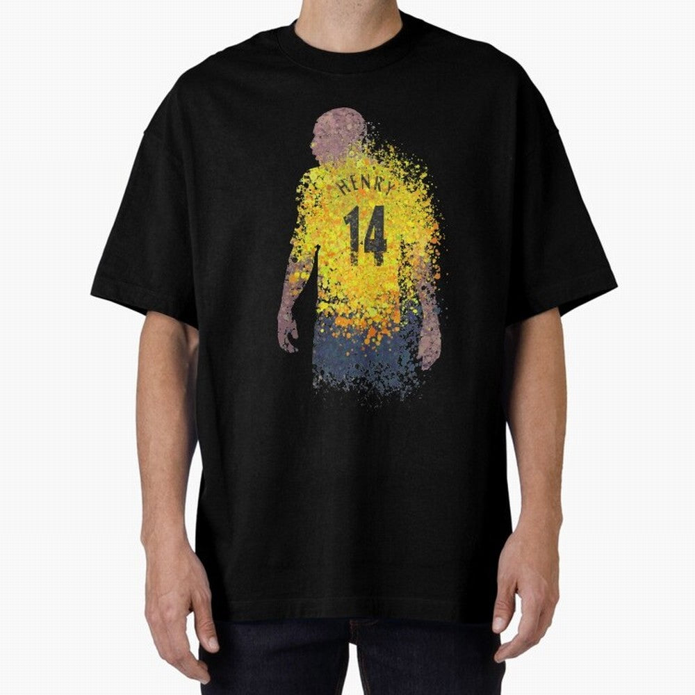 Thierry Henry Arsenal Illustration Oversized T-Shirt Upgrade FIFA World Cup 2026 Celebrating Neymar, France Energy, Game Day Rituals, Football Legends, Country Pride and the Road to the Final; Made for Collectors Who Enjoy Iconic Players, Country