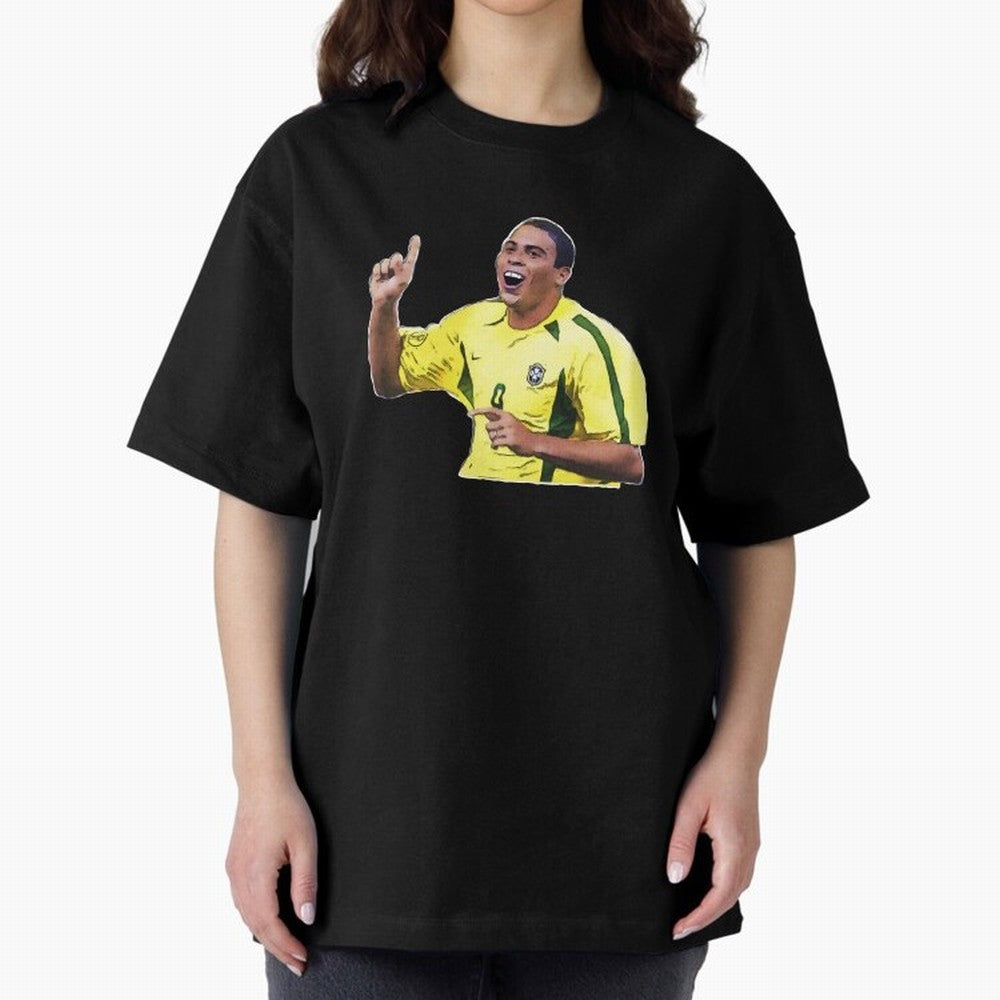 Ronaldo R9 - Brazil Oversized T-Shirt Discover FIFA World Cup 2026 Group Stage for Fans of Neymar and Argentina, France and Brazil, Bringing Football History, Final Match Energy, Crowd Noise and Once in a Lifetime Moments; Made for Collectors Who
