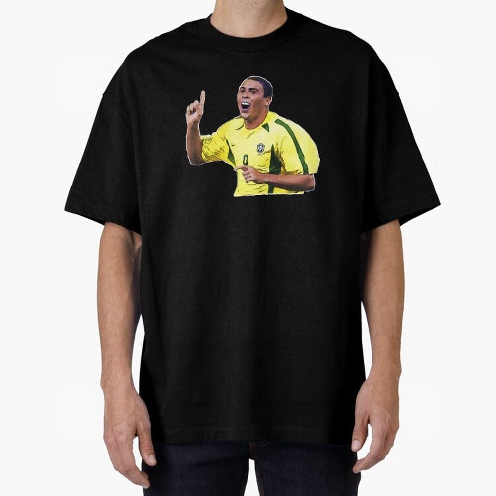 Ronaldo R9 - Brazil Oversized T-Shirt Discover FIFA World Cup 2026 Group Stage for Fans of Neymar and Argentina, France and Brazil, Bringing Football History, Final Match Energy, Crowd Noise and Once in a Lifetime Moments; Made for Collectors Who