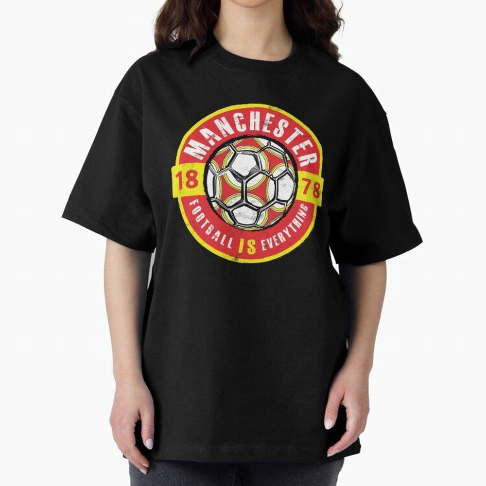 Football Is Everything - Manchester Fan Vintage Oversized T-Shirt Bring Supporter Culture to the FIFA World Cup 2026 USA Canada Mexico Journey through Messi, CR7 and Mbappe Highlights, Netherlands Pride, Soccer Culture, Superstar Moments, National