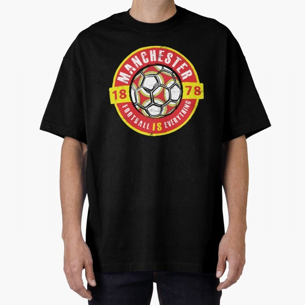 Football Is Everything - Manchester Fan Vintage Oversized T-Shirt Bring Supporter Culture to the FIFA World Cup 2026 USA Canada Mexico Journey through Messi, CR7 and Mbappe Highlights, Netherlands Pride, Soccer Culture, Superstar Moments, National