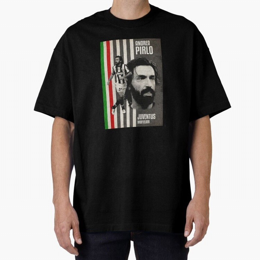 andrea pirlo juventus midfielder Oversized T-Shirt Turn Up for Global Football Passion for FIFA World Cup 2026 USA Canada Mexico, Connected to Messi, England, France and Netherlands, Tournament Hype, Historic Matchups, Family Viewing Parties and