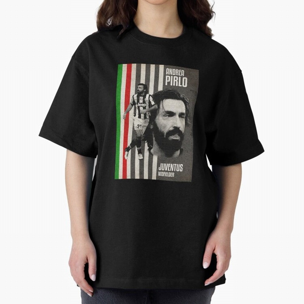 andrea pirlo juventus midfielder Oversized T-Shirt Turn Up for Global Football Passion for FIFA World Cup 2026 USA Canada Mexico, Connected to Messi, England, France and Netherlands, Tournament Hype, Historic Matchups, Family Viewing Parties and
