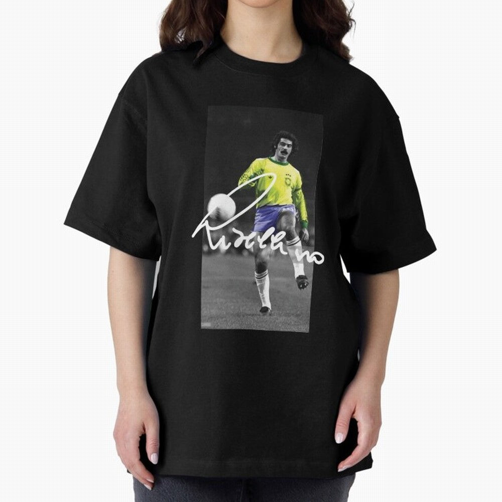 Rivelino FOOTBALL LEGENDS Oversized T-Shirt Celebrate National Team Dreams in the FIFA World Cup 2026 Group Stage Journey through CR7 and Messi Highlights, England and Germany Pride, Champion Mindset, Group Stage Buzz, Knockout Tension and