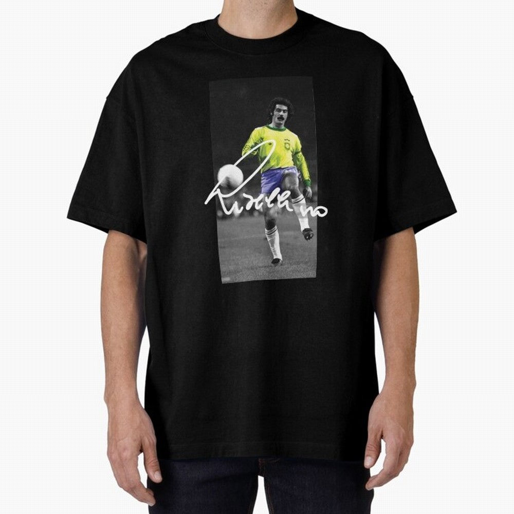 Rivelino FOOTBALL LEGENDS Oversized T-Shirt Celebrate National Team Dreams in the FIFA World Cup 2026 Group Stage Journey through CR7 and Messi Highlights, England and Germany Pride, Champion Mindset, Group Stage Buzz, Knockout Tension and