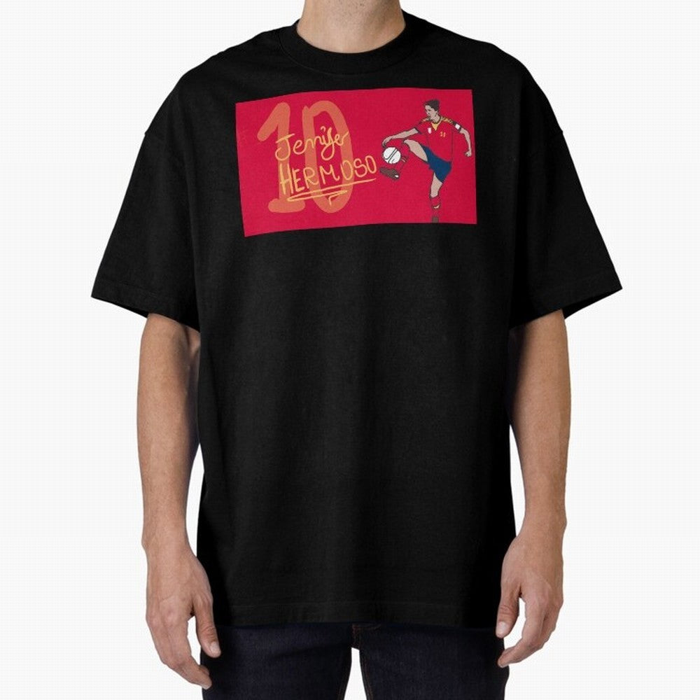 Jennifer Hermoso Oversized T-Shirt Stand Proud for Match Day Hype around FIFA World Cup 2026 USA Canada Mexico, Cristiano Ronaldo, France and Portugal, Classic Soccer Heritage, Championship Pressure, Fan Loyalty and International Pride; Perfect for
