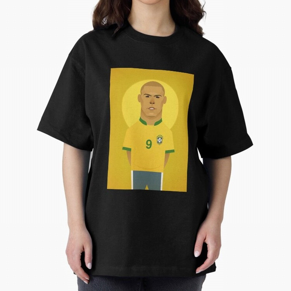 Brazilian Football Player from Milano Oversized T-Shirt Bring Home Match Day Hype around FIFA World Cup 2026, CR7 and Messi, Germany, Match Day Excitement, Supporter Culture, Golden Goals and Global Football Passion; Made for Collectors Who Enjoy