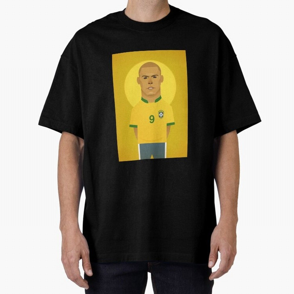 Brazilian Football Player from Milano Oversized T-Shirt Bring Home Match Day Hype around FIFA World Cup 2026, CR7 and Messi, Germany, Match Day Excitement, Supporter Culture, Golden Goals and Global Football Passion; Made for Collectors Who Enjoy