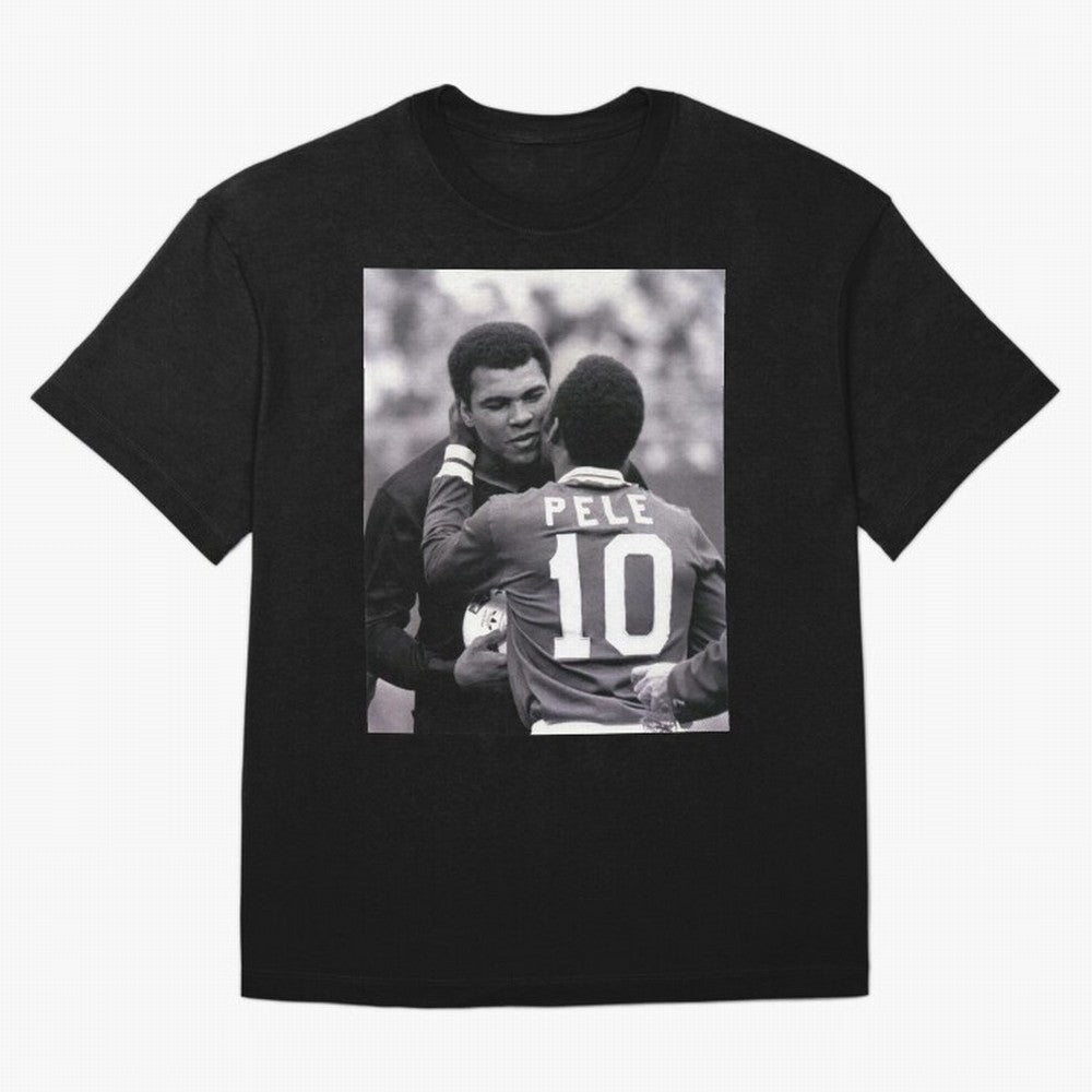 The Boxing Legend Meet The Football Legend Poster Oversized T-Shirt Bring Match Day Fire to the FIFA World Cup 2026 Group Stage Journey through Messi, CR7 and Mbappe Highlights, Argentina, France and Brazil Pride, Fan Favorite Moments, National