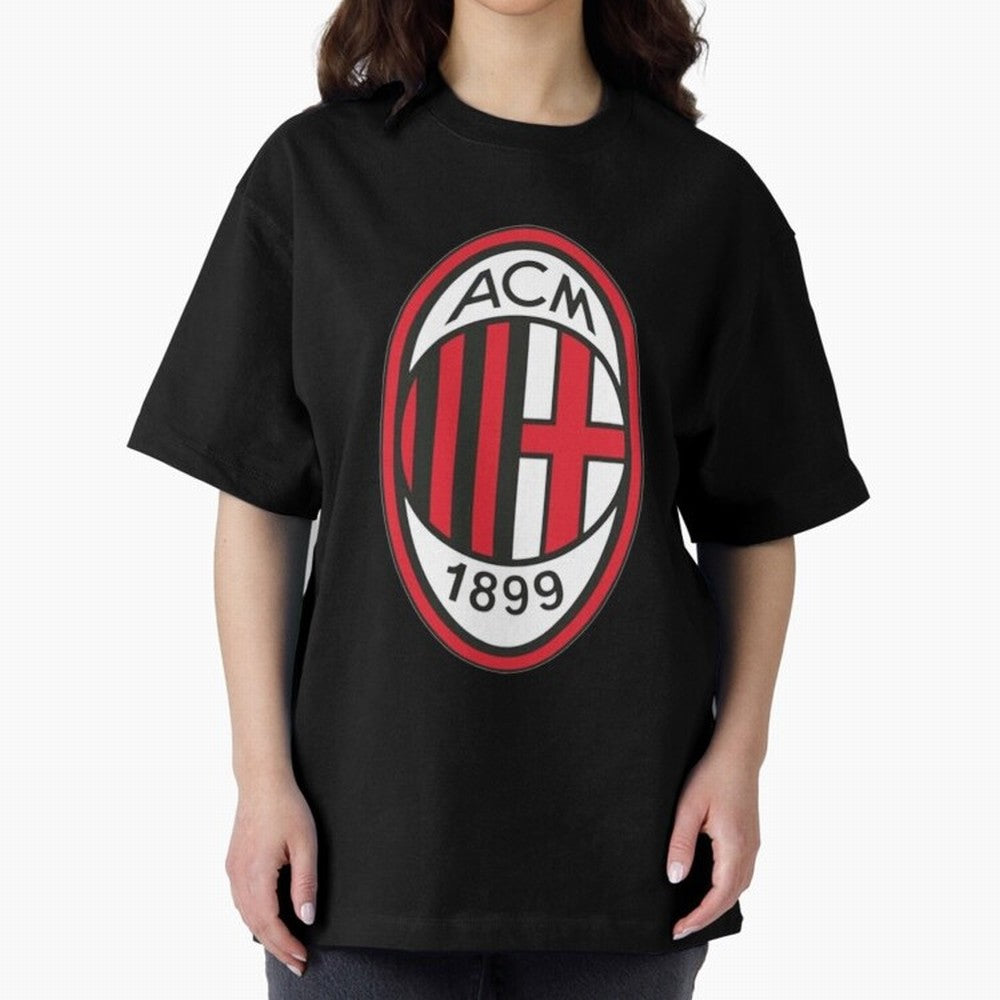 milan black n red Oversized T-Shirt Bring Home FIFA World Cup 2026 Featuring Messi, CR7 and Mbappe, Argentina, France and Brazil Energy, Match Day Excitement, Supporter Culture, Golden Goals and Global Football Passion; Great for Watch Parties,