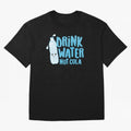 Drink Water Not Cola Kawaii Water Bottle? Oversized T-Shirt Relive Global Football Passion for FIFA World Cup 2026 USA Canada Mexico, Centered on Neymar, Haaland and Cristiano Ronaldo, Argentina, France and Brazil, Retro Football Energy, Iconic