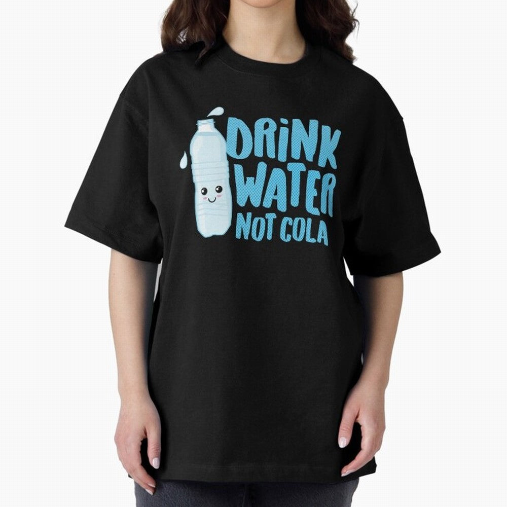 Drink Water Not Cola Kawaii Water Bottle? Oversized T-Shirt Relive Global Football Passion for FIFA World Cup 2026 USA Canada Mexico, Centered on Neymar, Haaland and Cristiano Ronaldo, Argentina, France and Brazil, Retro Football Energy, Iconic