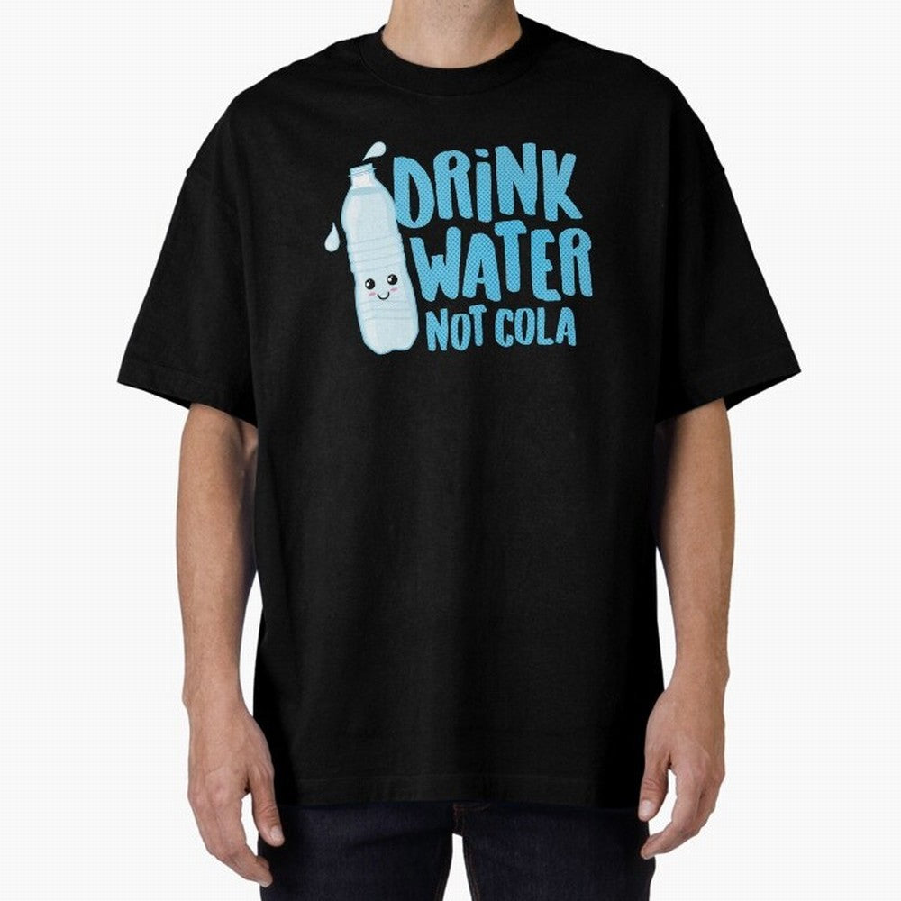 Drink Water Not Cola Kawaii Water Bottle? Oversized T-Shirt Relive Global Football Passion for FIFA World Cup 2026 USA Canada Mexico, Centered on Neymar, Haaland and Cristiano Ronaldo, Argentina, France and Brazil, Retro Football Energy, Iconic