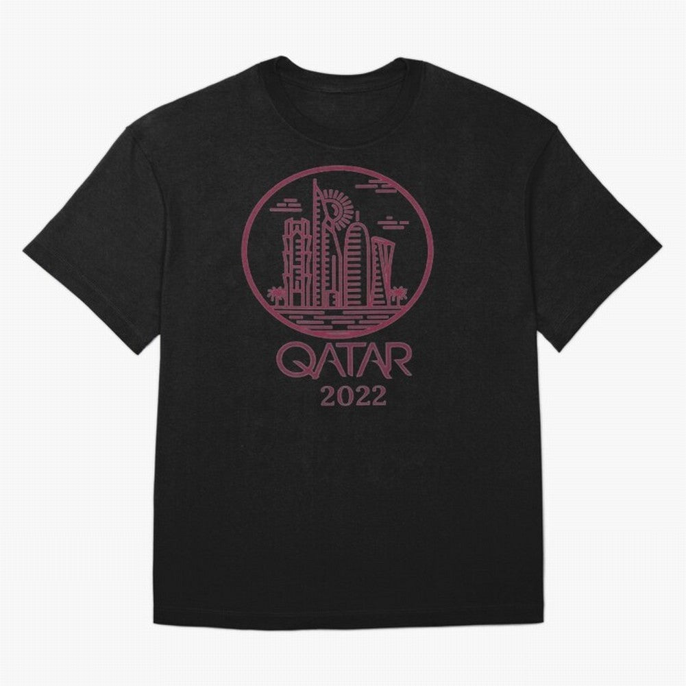 Qatar Welcome Oversized T-Shirt Feel Match Day Hype around FIFA World Cup 2026 USA Canada Mexico, Mbappe, Brazil, Goal Celebration Energy, Supporter Heritage, Football Icons and Worldwide Tournament Joy; Ideal for Fans Who Follow Messi, Cristiano