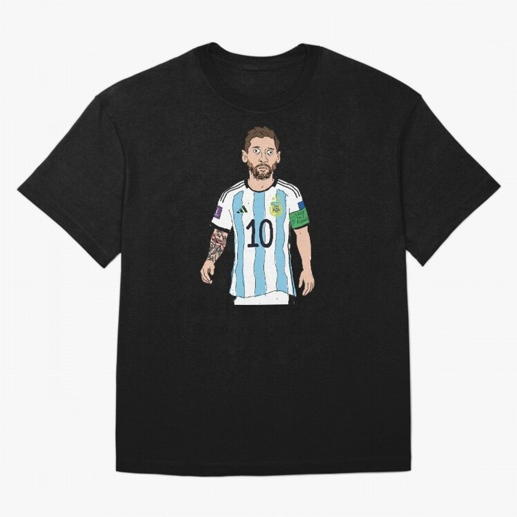 Badly Drawn Messi Classic T-Shirt Make the Season About Match Day Hype around FIFA World Cup 2026, Messi, Portugal, Match Day Excitement, Supporter Culture, Golden Goals and Global Football Passion; Perfect for Supporters Who Want Bold Football