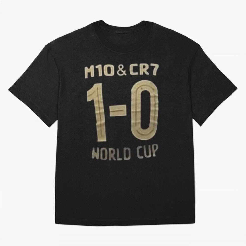 m10 and cr7 1-0 world cup football Classic T-Shirt Wear the Spirit of Global Football Passion for FIFA World Cup 2026, Driven by Mbappe, Germany, Championship Spirit, Famous Goals, Roaring Crowds and International Football Unity; Created for Match
