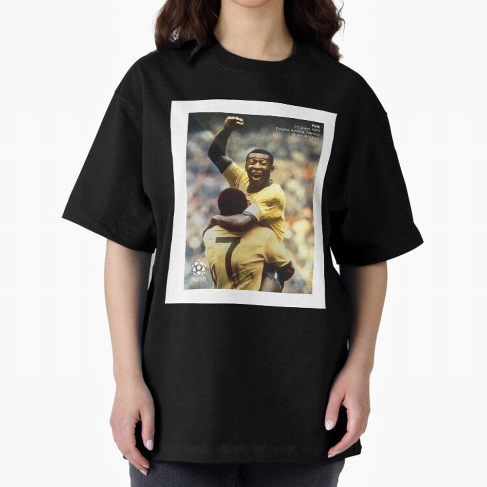 Pele Classic T-Shirt Show Up for the Glory of Match Day Hype around FIFA World Cup 2026 USA Canada Mexico, Messi, Neymar and Mbappe, Portugal, Spain and Germany, Sports Nostalgia, International Competition, Famous Players and Unforgettable